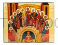 ikona na desce, Zwiastowanie Ducha Świętego, Pentecoste, wieczernik, korona misteryjna, Kiko.jpg