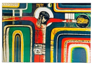 Ikona Ukrzyżowanie 40x30, z Porto San Giorgio Kiko Arguello 