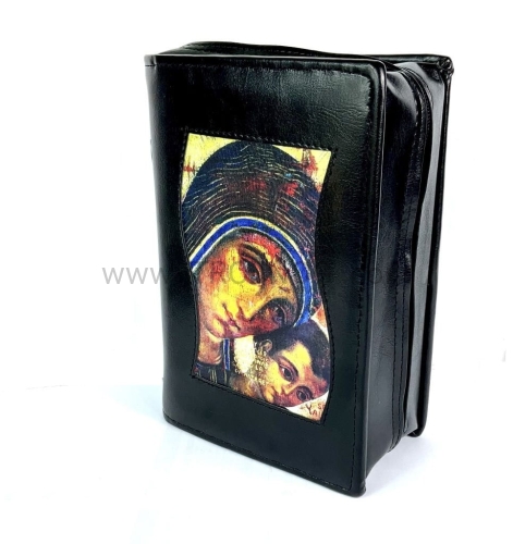 okładka na biblie jerozolimska, etui czare, futerał z ikona, Madonna Drogi, nowa jerozolimka, opakowanie ochronne, z gumka, zakladki.jpg