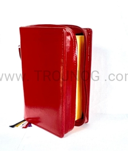 Okładka na liturgię godzin, etui na brewiarz czerwona, wszystkie tomy, eco-skóra, futerał