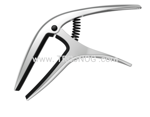 kapodaster, do gitary klasycznej, srebrny, umożliwia szybką zmianę tonacji, pasuje, do gitary akustycznej, na 6 strun, precyzyjny, dokładny.png