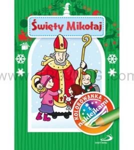 Kolorowanka "Święty Mikołaj", z naklejkami