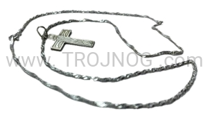 Łańcuszek na szyję ze srebra, dla kobiety, młodzieży, delikatny, do medalika / krzyżyka