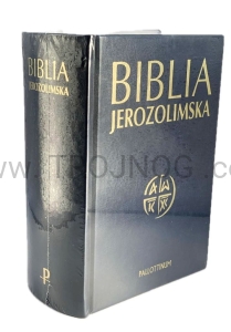 NOWA BIBLIA Jerozolimska - mniejszy format 18.5 cm, skórzana okładka