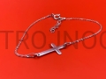 braccialetto in argento, per mano, con croce, motivo semplice, croce grande, 18,5 - 21 cm, regolabile, argento 925, alta qualità, catenella, occhi piccoli.jpg