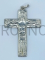 croce, da collo, in argento, altissima qualità 925, Traditio, Maria sul retro, con lo Spirito Santo, simboli del Vangelo, alta qualità, rifinito a mano, croce per catena, per regalo, argento.jpg