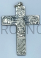 croix, pour le cou, en argent, qualité supérieure 925, Traditio, Marie au dos, avec le Saint-Esprit, symboles évangéliques, haute qualité, finie à la main, croix pour chaîne, pour cadeau, argent.jpg