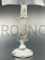Table cross, for prayer, silver-plated, 14 cm, for laudes, carved, symbols on the front, Mary on the back of the Cross, decorative base, hand-finished, lacquered, high gloss.jpeg