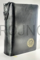 Bible case, Jerusalem Bible, Italian edition, Scrutate le scitture, for return, cover, black color, eco leather, imitation leather, bible for return, meditation, prayer, search for the Word of God, case, gold-plated symbols.jpg