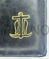 Estuche de la Biblia, Biblia de Jerusalén, edición italiana, Scrute le scitture, para retorno, cubierta, color negro, cuero ecológico, cuero artificial, meditación, oración, búsqueda de la Palabra de Dios, estuche, símbolos chapados en oro.jpg