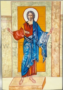 Ikona Chrystus, wchodzący przez drzwi zamknięte, 40x30cm 