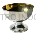 set for the Eucharist, twelve-sided chalice and octagonal paten, engraved, silver-plated, liturgical shop, additions, accessories, neocatechumenate, for celebrating mass, in the community, in large gatherings.jpg