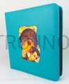 pokrowiec turkusowy na śpiewnik drogi neokatechumenalnej zamykany na zamek z wszyta ikona Madonna Drogi, etui, opakowanie, futerał na pieśni.jpg