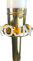 Paschal candle base, 8 cm diameter, for a hall, church, merkabah pattern, made of brass, gold-plated, 24 kt gold, composed of three parts, height 106 cm, mount for a Paschal candle, solid base, on a tripod, stable