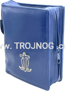 Okładka na Słowacką Biblie Jerozolimska, niebieska, z tłoczeniem