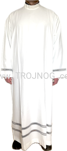 Alba lniana, biała, biały len, przewiewna, lekka, z mereżką, wzór watykański, elegancka, wygodna, przewiewna, idealna na ciepłe dni, trwała alba, kapłańska, dla prezbitera, księdza, na wysoka temperature, przewiew.png