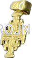 Goldkreuz, für den Hals, Jerusalemkreuz, Gelbgold, Medaillon, groß, 1,4 cm, an einer Kette.png