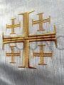 estola sacerdotal, blanca, para sacerdote, para servicios, para misa, celebración de sacramentos, con icono, Cristo, Buen Pastor, oveja perdida, neo, Cruz de Jerusalén bordada, regalo para sacerdote, obispo.jpg