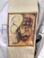 stola sacerdotale, bianca, per sacerdote, per funzioni, per messa, celebrazione sacramenti, con icona, Cristo, Buon Pastore, pecora smarrita, neo, croce di Gerusalemme ricamata, regalo per sacerdote, vescovo.jpg