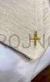 étole de prêtre, blanche, pour un prêtre, pour les offices, pour la messe, célébration des sacrements, avec une icône de Marie, Mère, néo, brodée d'un symbole marial, brodée de fils d'or, un cadeau pour un prêtre.jpg