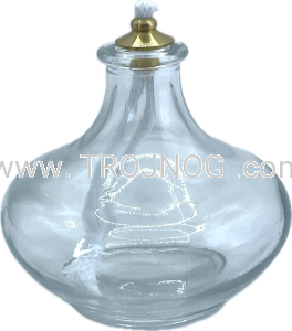 Zapasowa ampułka szklana, z knotem, na oliwę