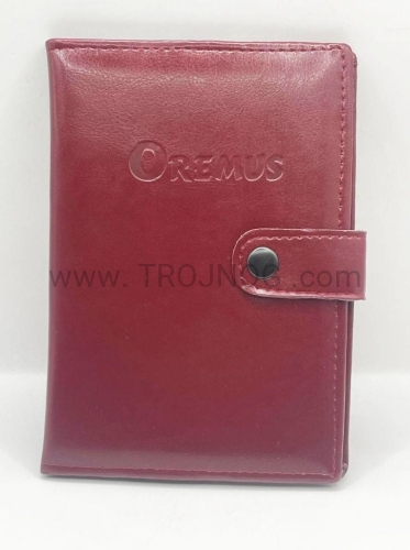 okladka na oremus, czasopismo, miesiecznik, futerał ochronny, etui, futerał, bordowy, elegancki, skorzany, wygodne zamkniecie.jpg