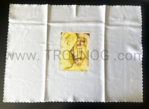 Obrus na laudesy z ikoną, biały, gładki