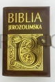 okładka skórzana, ze skóry, na Biblie Jerozolimska, brąz, na nowy, mniejszy format, najnowsza, mała, Biblia, pozłacane tłoczenie, estetyczna, elegancka, odzobne szycie, na prezent, podarunek.jpg