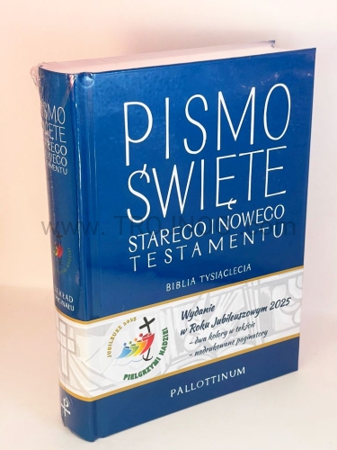Pismo Święte na Rok Jubileuszowy 2025, Biblia Tysiąclecia, Tysiąclatka Jubileuszowa, paginatory, dwa kolory.jpg