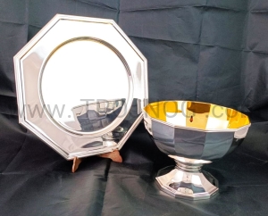 Zestaw eucharystyczny kielich i patena, produkt Włoski