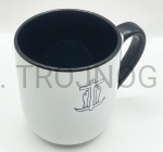 Kubek do kawy, z nadrukiem, ceramiczny, kawowy