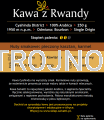 kávová zrna, káva z Rwandy, oblast úrodných půd, divoké hory, Cyahinda, delikátní káva, aroma praženého kaštanu, karamel, 100% arabica, bourbon, tovární pražené, bubnové pražení, speciální segment, ruční výběr, 250g.png