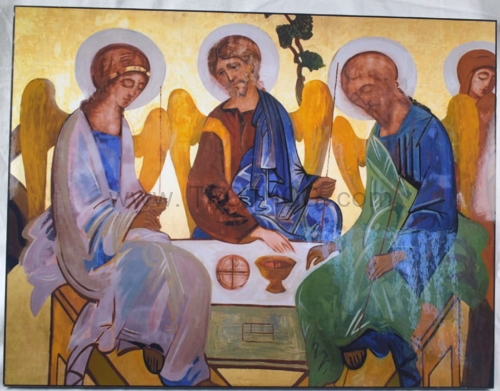 Ikona trojca, nowa estetyka, nowa ewangelizacja, ikona trojcy w nowej formie, ikona Drogi, Neo.JPG