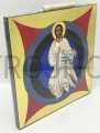 ikona, Chrystus Pantokrator, pozłacana, złota folia, na desce, wysoka jakość, korona misteryjna, tajemnice zbawienia, kochajcie Waszych nieprzyjaciół, przesłanie miłości, nowe przykazanie.jpg