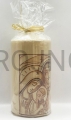 candle 15 cm, for lauds, for prayer, with hand-written icon, handicraft, icon painting, Holy Family of Nazareth, new evangelization, new aesthetics.jpg