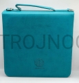Emballage du recueil de chants, étui, avec icône cousue, recueil de chants néocatéchuménal, grand, avec bandoulière, sangle, icône de votre choix, fabricant, icône cousue, couleur turquoise du fabricant.jpg