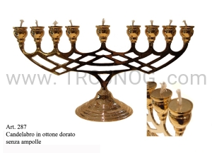 Menora, świecznik bez ampułek, Menorah