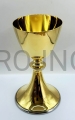 kielich liturgiczny, do kościoła, celebracja mszy w kościele, kielich i patena, pozłacane, normalny rozmiar, duży, do koncelebry, kielich na liturgię, prosty, estetyczny, solidnie wykonany, mosiądz pozłacany 20cm.jpg