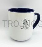 Kubek do kawy, granatowy, z ikoną, ceramiczny, kawowy, ceramiczny