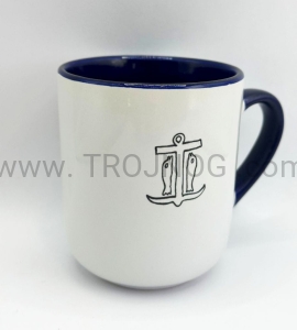 Kubek do kawy, granatowy, z ikoną, ceramiczny, kawowy, ceramiczny