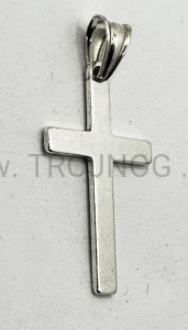 Krzyżyk na szyję prosty 2,4 cm, ze srebra, krzyż, płaski, wysoka jakość