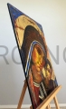 icon Madonna Dear, gilded, Mary, Kiko, classic, Mary with baby Jesus, gold foil, gilded icon, large format, for a hall, for a church, for a wall.jpg