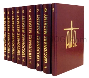 Lekcjonarze mszalne, B5, nowe wydanie, 5 tomów czytań roku liturgicznego (tomy 1-5) twarda oprawa, 5szt