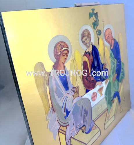 ikona trojca, trojca swieta, nowa estetyka, kiko, ikona na desce, pozlacana, efekt 3d, ikona kwadratowa, wzorowana na ikonie rublowa, na prezent, sciane, podarunek.png