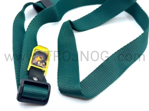 Pasek do gitary (krawat) - kolor zielony z ikoną