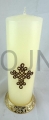 Wachskerze, Naturwachs, Bienenwachs, gebleichtes Wachs, 8 cm dick, sorgt für lange und gleichmäßige Brenndauer, für den Altar, für feierliche Anlässe, verschiedene Längen und Stärken, durchbrochenes Kreuzmuster.jpg