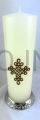 Vela de cera natural, cera de abeja, cera blanqueada, 8 cm de grosor, garantiza una combustión prolongada y uniforme, ideal para el altar y celebraciones solemnes. Disponible en varios tamaños y grosores, con diseño de cruz calada.jpg