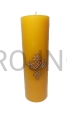 wax candle, natural wax, beeswax, natural color, pleasant scent, 8 cm thick, ensures long burning time, even burning, for the altar, for solemn celebrations, various lengths and thicknesses, cross pattern.jpeg