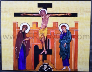 Ukrzyżowanie Jezusa 70x50, Ikona Kiko, korona misteryjna-7, Macerata