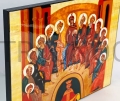 ikona na desce, Zwiastowanie Ducha Świętego, Pentecoste, wieczernik, korona misteryjna, Kiko, rozesłanie.jpg